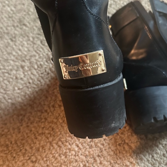 Juicy Couture Black w/ Gold Motorcycle Boots - Picture 6 of 7
